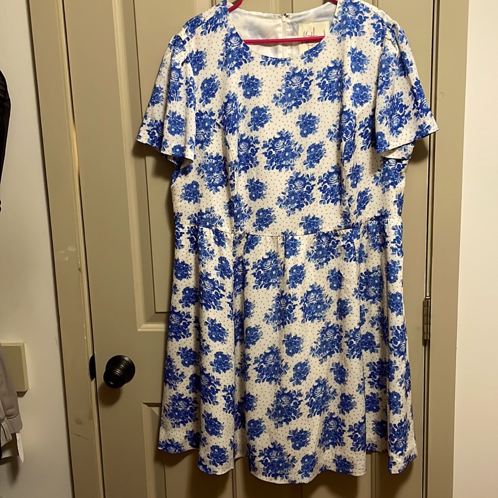 ModCloth Blue floral above knee dress
